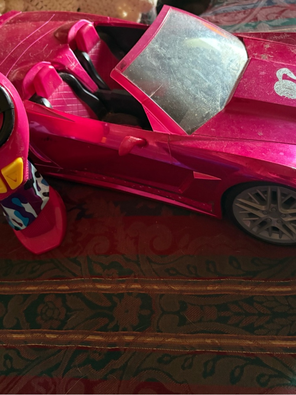 Pink Kids Convertible Toy Car - Barbie remote control